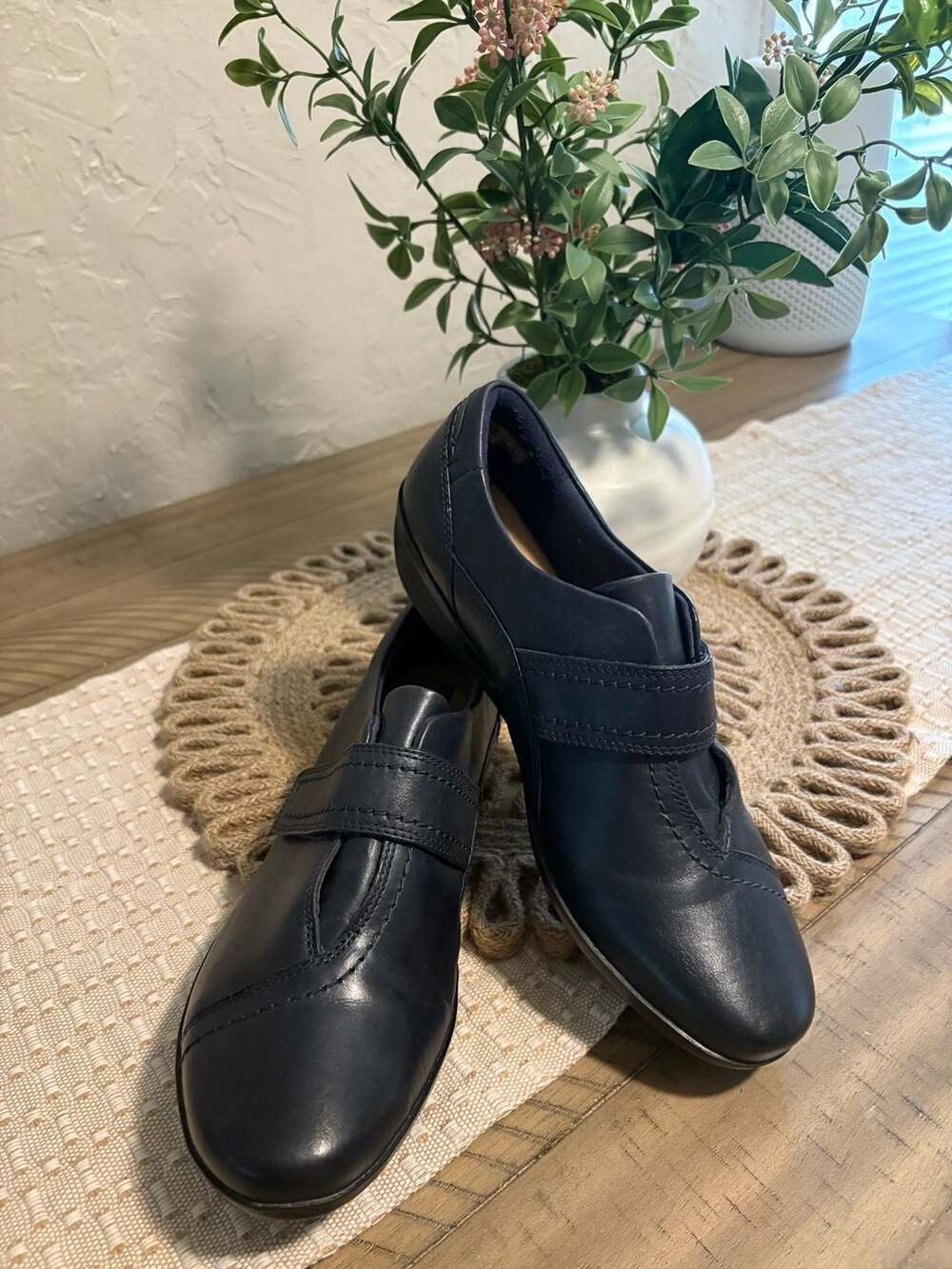 Clarks Everlay Dixey Black Leather Comfort Shoe